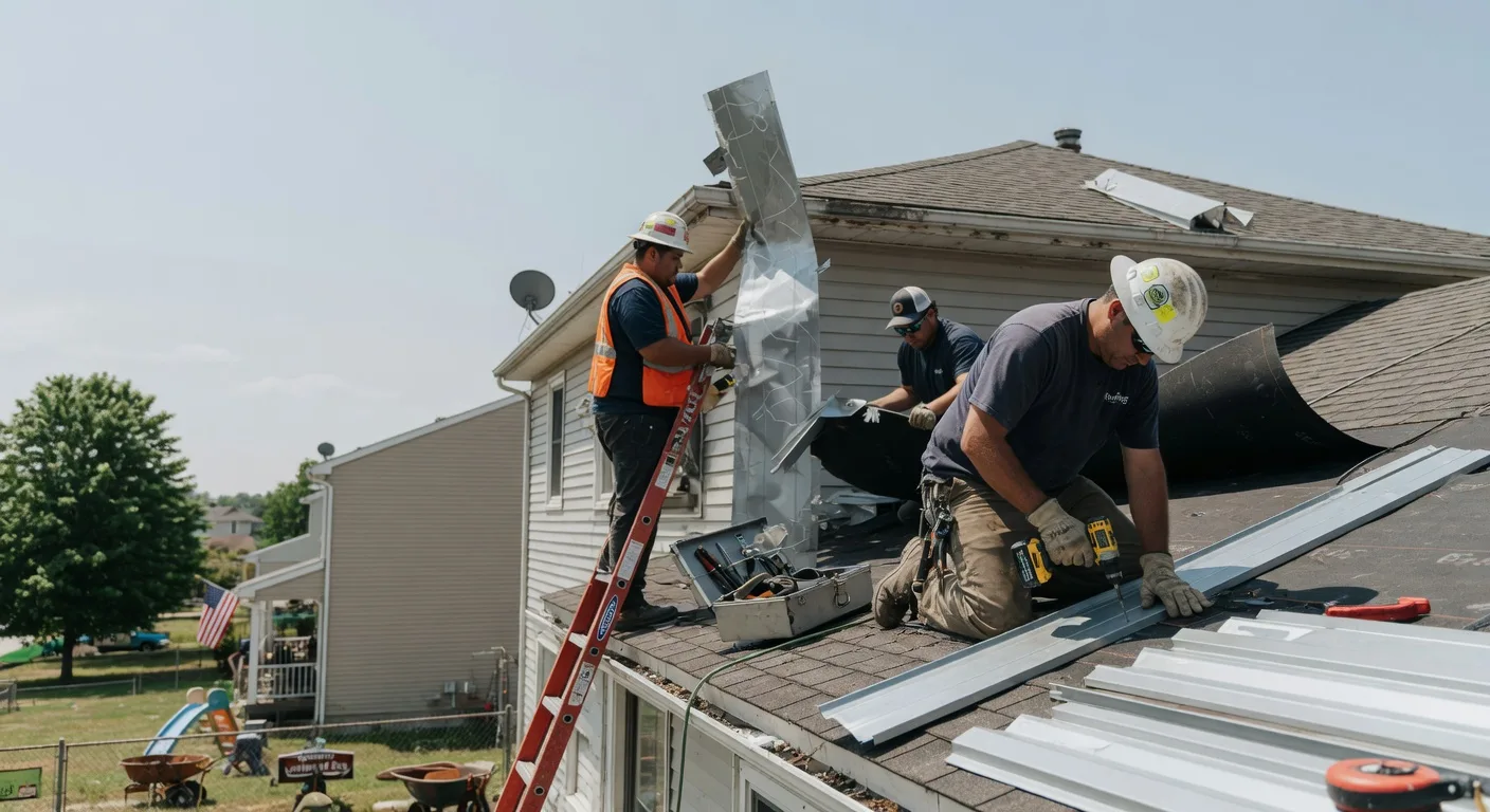 Storm Damage Metal Roof Repair in Michigan Center, MI